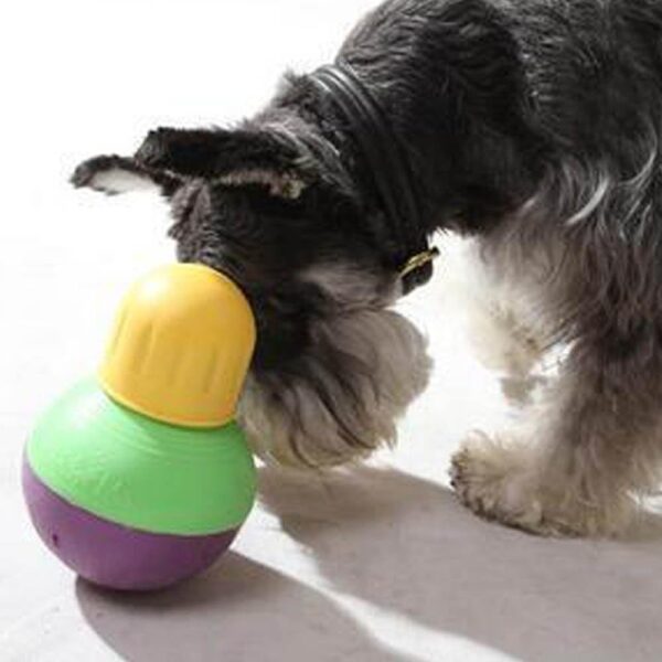 Starmark Bob-A-Lot Interactive Dog Pet Toy, Large, Yellow/Green/Purple - Image 4