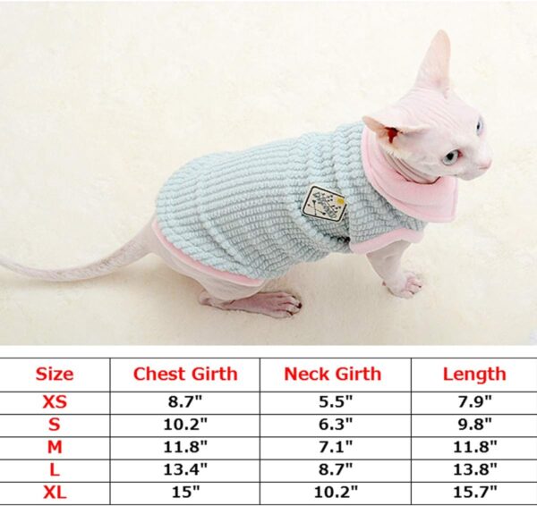 Bonaweite Hairless Cats T-Shirt Dress, Breathable Cat Wear Clothes Vest Shirts for Sphynx, Cornish Rex, Devon Rex, Peterbald - Image 7