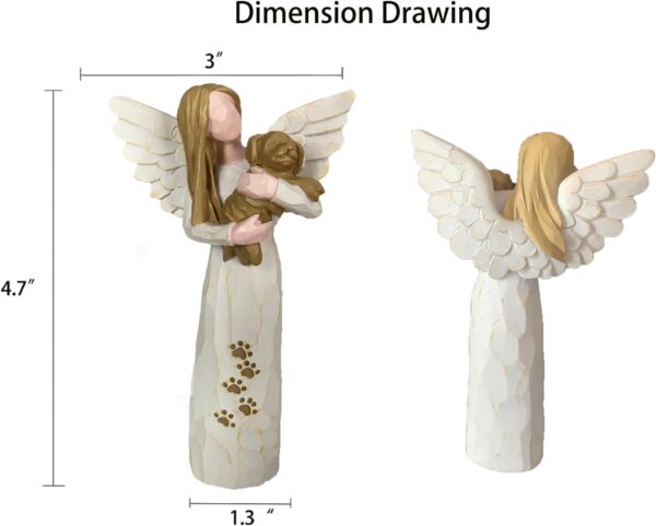 Dog Angel Figurines, Pet Memorial Gifts，Expresses Relationship with A Much-Loved Dog - Image 2