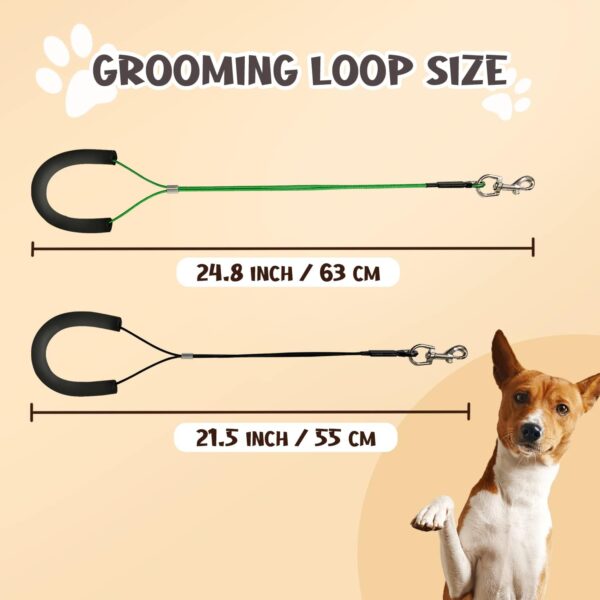 Pet Grooming Loops Dog Grooming Supplies, Pet Belly Loop Restraint No Sit Haunch Holder for Pet Dog Grooming Arm and Table, Stainless Steel Sturdy Noose Loop Dog Supplies for Small Medium Large Dogs - Image 2