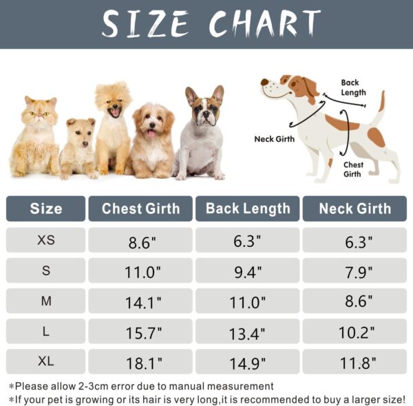 Idepet Velvet Dog Pajamas, Turtleneck Dog Sweater Fuzzy Plush Onesie Soft Cat Apparel Pet Clothes Winter Outfit Doggy Pjs Puppy Jumpsuit for Small Dogs Cats (Grey,XS) - Image 7