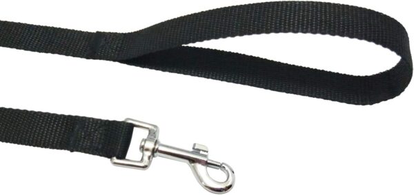 Nylon Training Dog Leash for Small Medium Large Dogs, 15ft 20ft 30ft 50ft Long Puppy Lead for Obedience Recall Training, Camping (20ft, Black) - Image 4