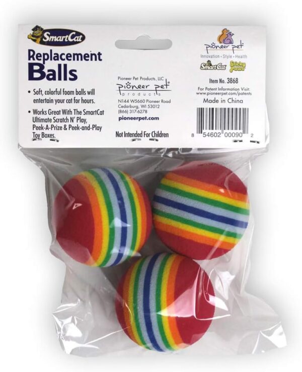 Pioneer Pet Toy Box Balls for Cat Colors may vary, 3 Count - Image 2