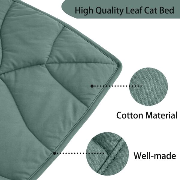 30 X 20 Inch Leaf Shaped Cotton Cat Bed Pad, Warming Cat and Dog Bed Mat, Pet Warming Pad for Cats, Cat Warmer Mat for Feral and Indoor Cats, 2024 Enlarged and Thickened Cat Leaf Beds - Image 3