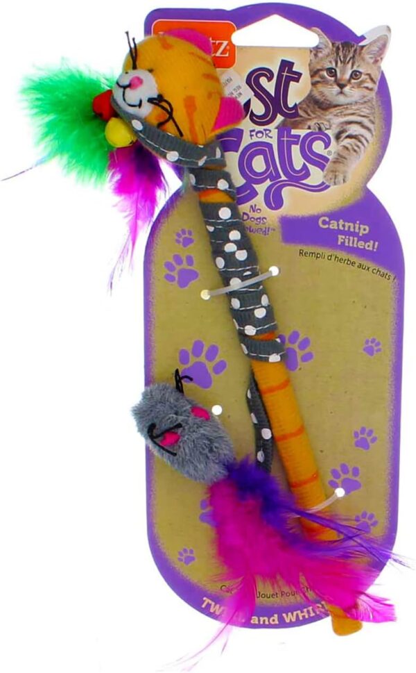 Hartz Just For Cats Twirl and Whirl Interactive Cat Toy Wand, All Breed Sizes - Image 4