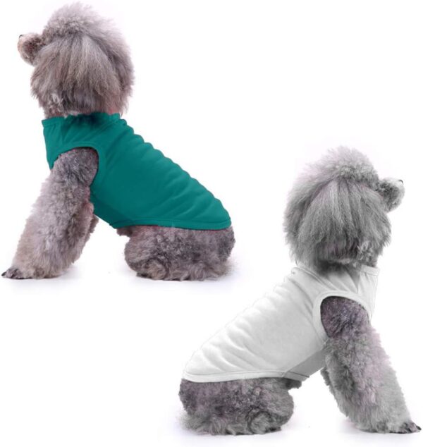 Dog Shirts Clothes, Chol&Vivi Dog Clothes T Shirt Vest Soft And Thin, 4pcs Blank Shirts Plain Dog Clothes For Extra Small Medium Large Extra Large Size Dog Puppy, Shirt For Dog, 2X-Large Size, Group 2 - Image 5