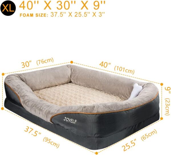 JOYELF X-Large Memory Foam Dog Bed, Orthopedic Dog Bed & Sofa with Removable Washable Cover Dog Sleeper for large dogs - Image 2