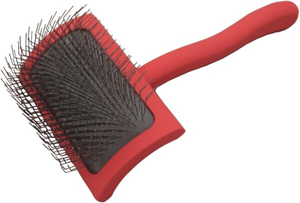 Chris Christensen Big G Dog Slicker Brush, Groom Like a Professional, Fluff Detangle Style, Saves Time Energy, Made in Germany, Coral, Medium