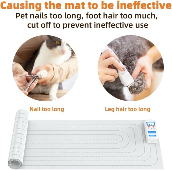 Petnais， Pet Training Mat, Fecal Mat, Indoor Cat and Dog Deterrent Mat, Cat Mat, Dog Mat, Keep Cats and Dogs Away from Sofas, Counters, Kitchens, Safety Electric Shock Training Mat （30“x16”） - Image 4