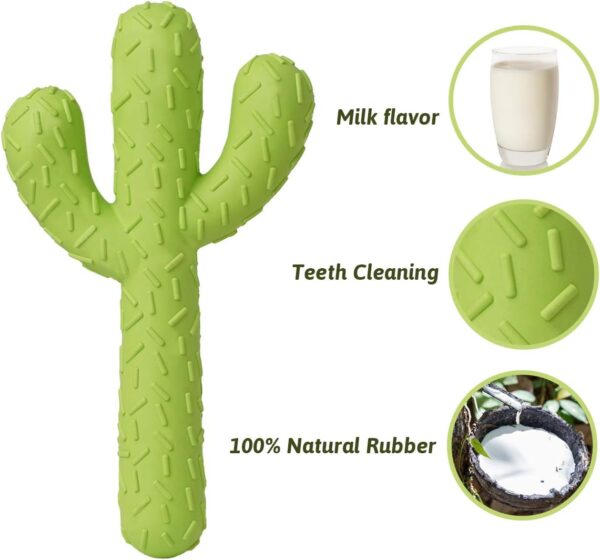 MewaJump Dog Chew Toys, Tough Rubber Dog Toys for Aggressive Chewers, Cactus Dog Toys for Training and Cleaning Teeth, Interactive dog toys for Medium/Large Dog - Image 3