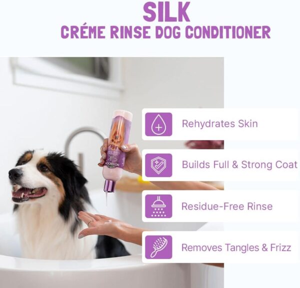 Bio-Groom Silk Creme Rinse Dog Conditioner – Dog Bathing Supplies, Puppy Shampoo, Cat & Dog Grooming Supplies for Sensitive Skin, Cruelty-Free, Made in USA, Tearless Dog Products – 12 fl oz 1-Pack - Image 5