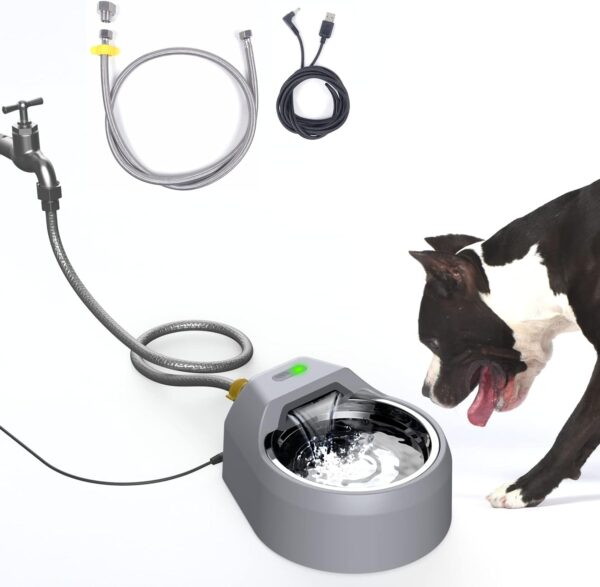 Dog Water Bowl Dispenser Auto Filling Water Fountain Connects to Garden Hose, Water Faucet (Fountain)