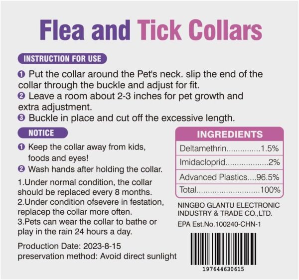 Flea Collar for Cats 4 Pack Cat Flea Collar 8 Months Long-Term Protection Natural Cat Flea and Tick Collar Waterproof Kitten Flea Collar Suitable for all Cats Flea and Tick Collar for Cats Flea Collar - Image 8