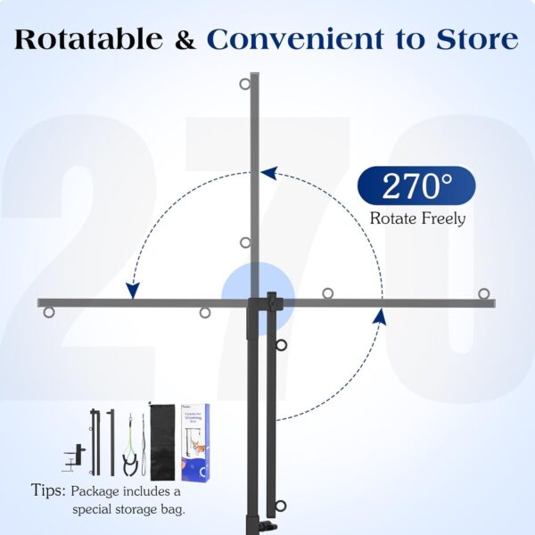Pawaboo Dog Grooming Table Arm with Clamp, 35" Dog-Grooming-Arm Dog Grooming Stand and Free Two No Sit Haunch Holder with Grooming Loop, Foldable Dog Grooming Arm for Small Medium Pet, Groomer Partner - Image 5