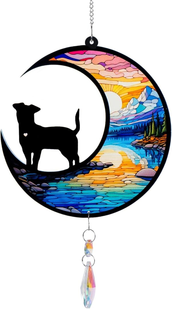 Dog Memorial Crystals Suncatcher,Pet Memorial Gifts for Dog,Loss of Dog Sympathy Gifts for Pet Lovers,Personalized Memorial Gifts for Garden