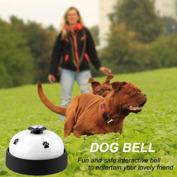 Comsmart Dog Training Bell, Set of 2 Dog Puppy Pet Potty Training Bells, Dog Cat Door Bell Tell Bell with Non-Skid Rubber Base 2 Pack White - Image 6