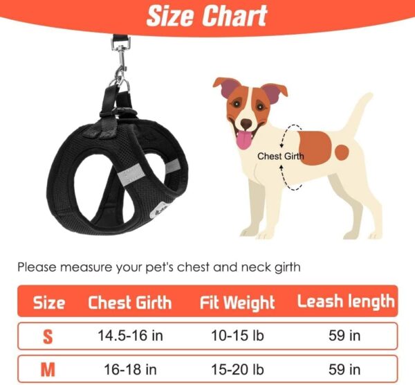 PAWCHIE Puppy Harness and Leash Set - Soft Mesh Dog Vest Harness, Reflective & Adjustable Harness for Small to Medium Dogs, Cats and Puppies - Image 2