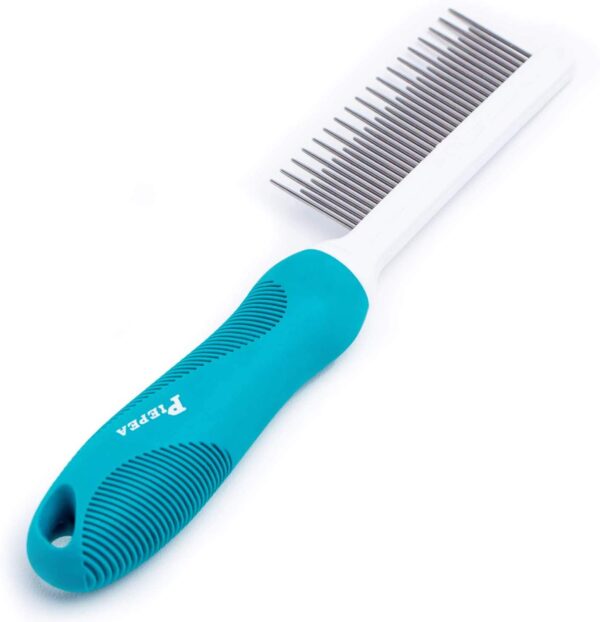 Pet Comb, Long and Short Teeth Comb for Dogs & Cats, Pet Hair Comb for Home Grooming Kit, Removes Knots, Mats and Tangles