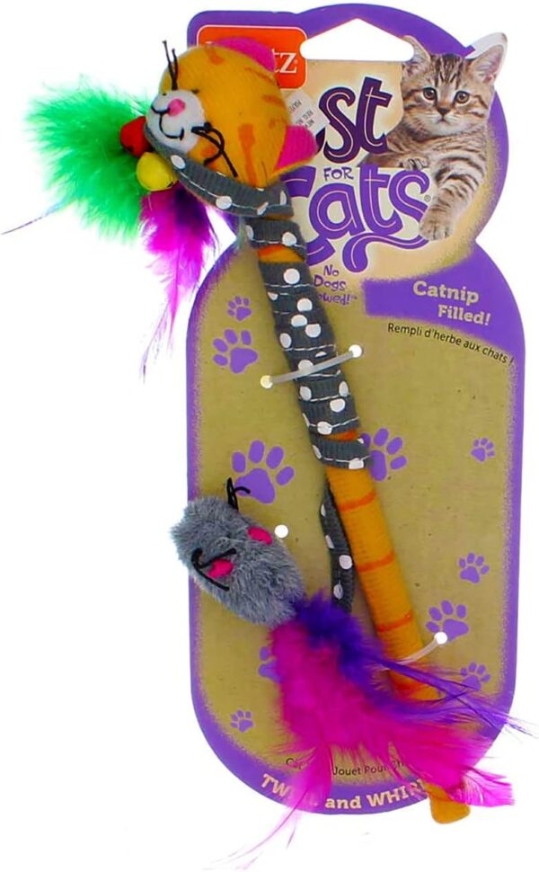 Hartz Just For Cats Twirl and Whirl Interactive Cat Toy Wand, All Breed Sizes - Image 3