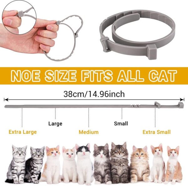 Pet Flea Collar Small Size Flea and Tick Prevention for Cats, 4 Pack Flea and Tick Collar for Cats, 38cm/15 inch, 8 Month Protection… - Image 7