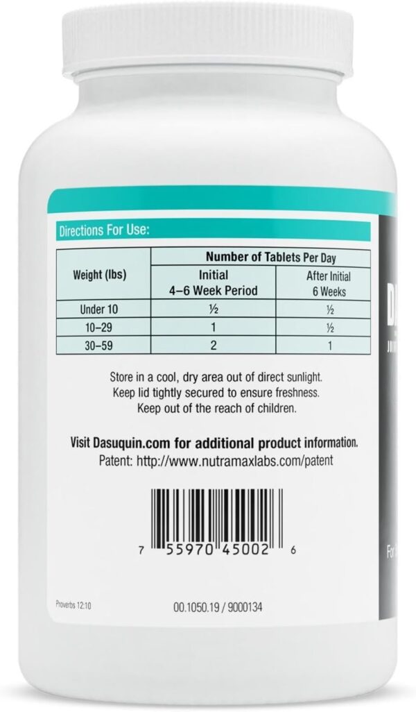 Nutramax Dasuquin Joint Health Supplement for Small to Medium Dogs - With Glucosamine, Chondroitin, ASU, Boswellia Serrata Extract, Green Tea Extract, 150 Chewable Tablets - Image 2