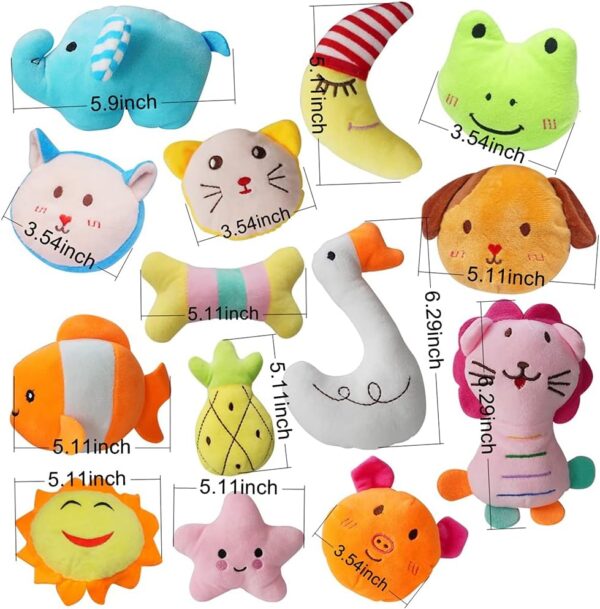 27 Pack Puppy Squeaky Toy,Different Designs Squeakers Pet Toys,Cute Bulk Plush Dog Toys,Small - Image 5