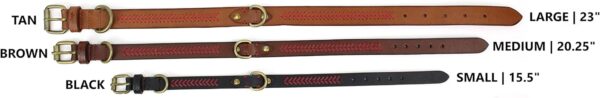 Rawlings | Baseball Stitch Leather Dog Collar | Multiple Sizes | Multiple Colors - Image 4