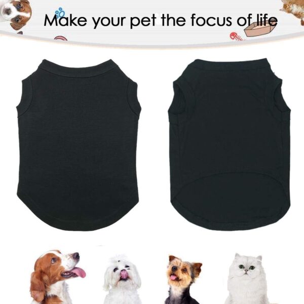 Dog Shirts Pet Clothes Blank Clothing, 3pcs Puppy Vest T-Shirt Sleeveless Costumes, Doggy Soft and Breathable Apparel Outfits for Small Extra Small Medium Dogs and Cats - Image 4