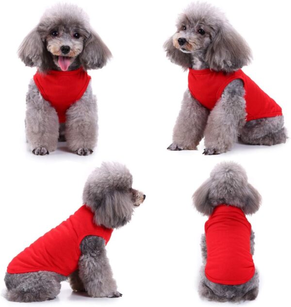 Dog Shirts Pet Clothes Blank Clothing, 3pcs Puppy Vest T-Shirt Sleeveless Costumes, Doggy Soft and Breathable Apparel Outfits for Small Extra Small Medium Dogs and Cats - Image 5