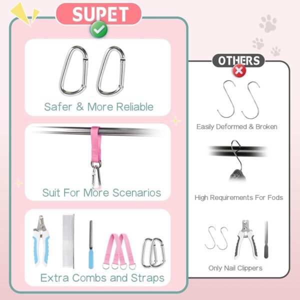 Supet Cat Grooming Hammock Harness for Cats Dogs, Relaxation Cat Nail Clipper Hammock, Cat Hammock for Nail Trimming for Grooming, Dog Grooming Helper for Cat Sling for Nail Trimming - Image 5