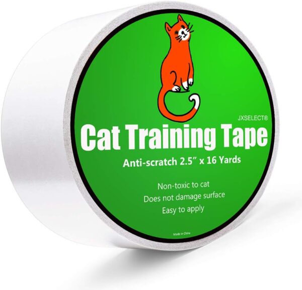 Anti-Scratch Cat Tape for Furniture - Stop Cat from Scratching Couch,Corners of Chair,Door Frame, Counter Top and Carpet,Clear Double Sided Tape for Cat Scratching Cat Training Tape 2.5" x 16 Yard