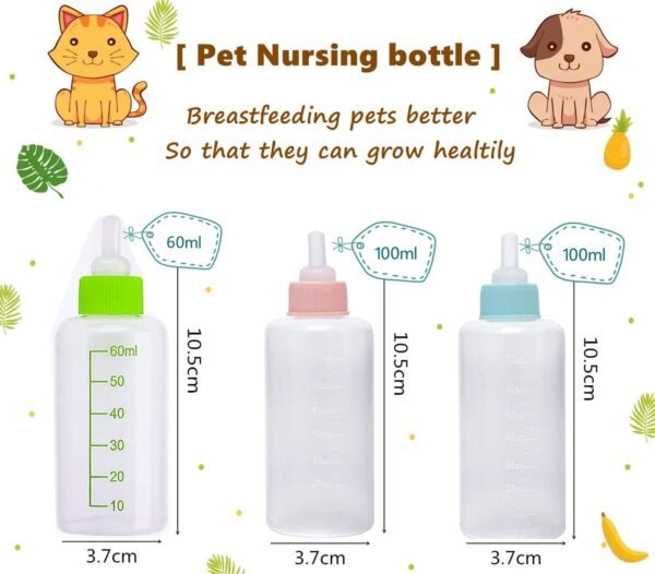 Pet Feeding Bottle,pet Feeding Tool,Pet Syringe,Pet Nursing kit,Pet Puppy Bottles,Pet Pill Shooter Dispenser,Dog cat Feeding Bottle,Small Animal Silicone Nipples - Image 2