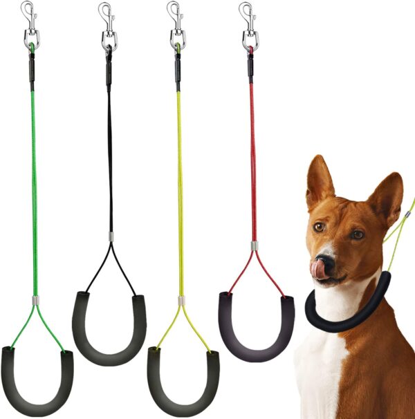 Pet Grooming Loops Dog Grooming Supplies, Pet Belly Loop Restraint No Sit Haunch Holder for Pet Dog Grooming Arm and Table, Stainless Steel Sturdy Noose Loop Dog Supplies for Small Medium Large Dogs