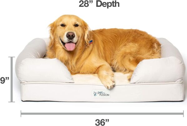 PetFusion Ultimate Dog Bed, Orthopedic Memory Foam, Multiple Sizes and Colors, Medium Firmness Pillow, Waterproof Liner, YKK Zippers, Breathable 35% Cotton Cover - Image 8