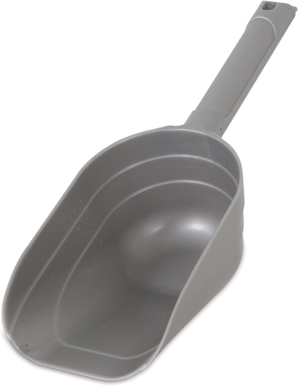 Petmate 2 Cup Pet Food Scoop With Measuring Lines; BPA Free,Silver