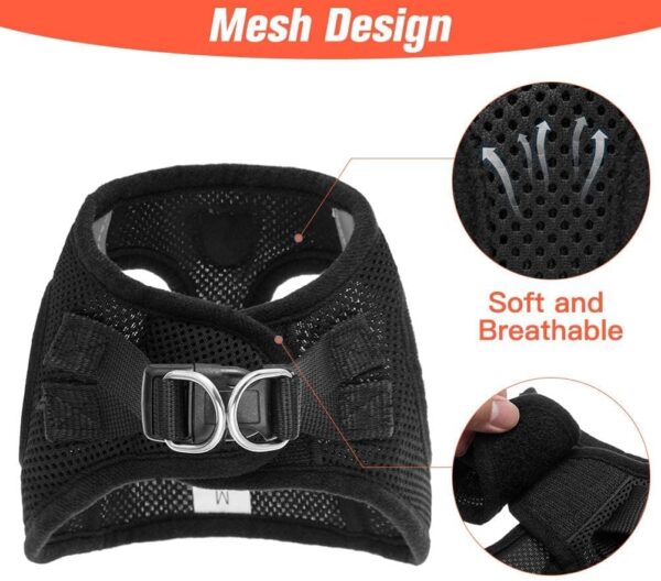 PAWCHIE Puppy Harness and Leash Set - Soft Mesh Dog Vest Harness, Reflective & Adjustable Harness for Small to Medium Dogs, Cats and Puppies - Image 3