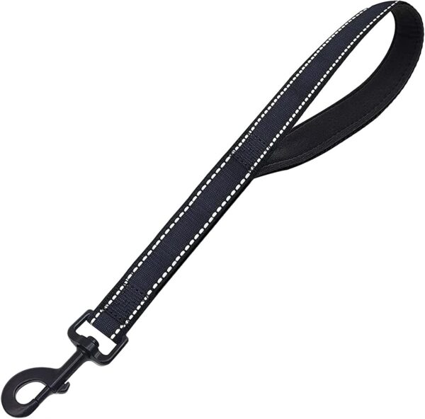 Short Dog Leash Heavy Duty Dog Leash with Comfortable Padded Handle Reflective Training Dog leashes for Medium Large Dogs Up to 80lbs Black