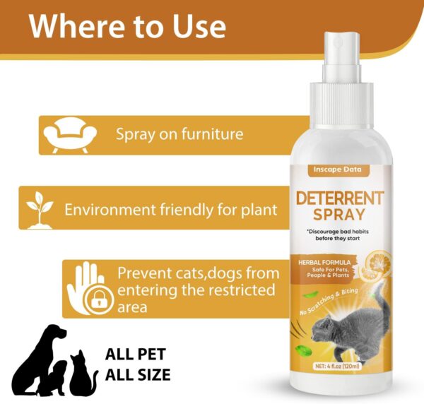 Green Hills Cat Deterrent Spray Indoor, Anti Scratch Furniture Protector for Cat and Kitten - Effective Cat Training Aid with Bitter for Furniture & Plants - Keep Cats Off - Indoor & Outdoor - Image 6