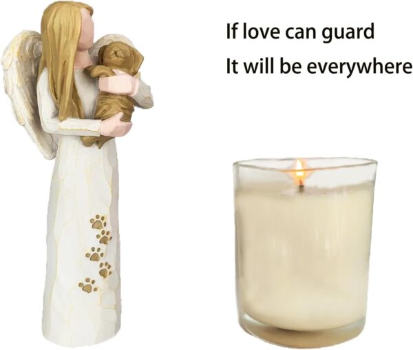 Dog Memorial Gifts for Loss of Dog, Pet Memorial Gifts, Resin Angel Statues,Sculpting Angels，Pet Sympathy Gifts，Passed Away Dog Gifts(White - Image 2