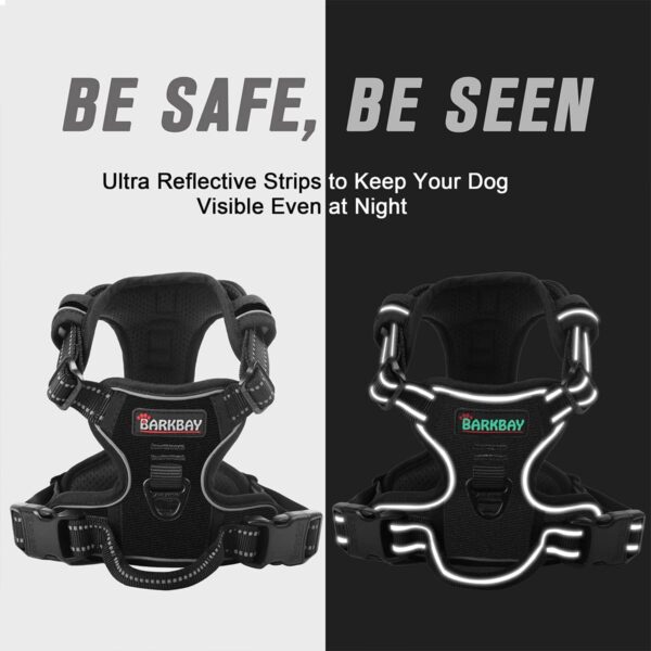 BARKBAY No Pull Dog Harness Front Clip Heavy Duty Reflective Easy Control Handle for Large Dog Walking(Black,L) - Image 6