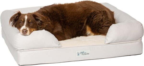 PetFusion Ultimate Dog Bed, Orthopedic Memory Foam, Multiple Sizes and Colors, Medium Firmness Pillow, Waterproof Liner, YKK Zippers, Breathable 35% Cotton Cover