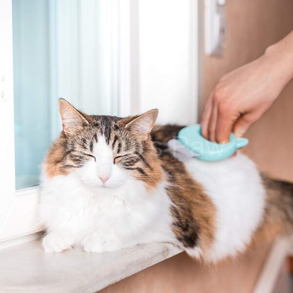 Leo's Paw The Original Pet Hair Removal Massaging Shell Comb Soft Deshedding Brush Grooming and Shedding Matted Fur Remover Dematting tool for Long and Short Hair Cat Dog Puppy Bunny (Mint) - Image 5