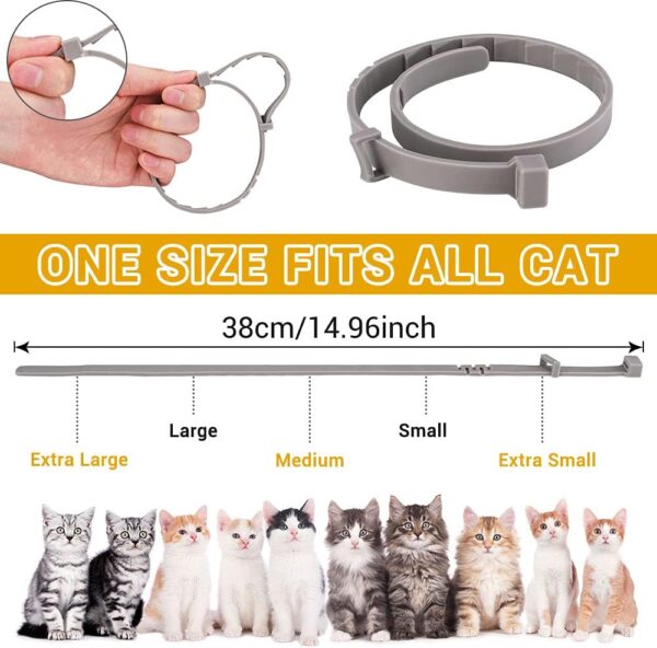 Pet Flea Collar Small Size Flea and Tick Prevention for Cats, 2 Pack Flea and Tick Collar for Cats, 38cm/15 inch, 8 Month Protection - Image 7