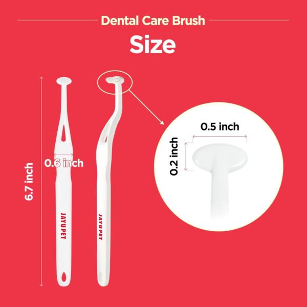 Dental Care Brush (Soft Bristles) - Toothbrush for Cat and Small Dog with Horizontal Head & Easy Grip Handle (5) - Image 9