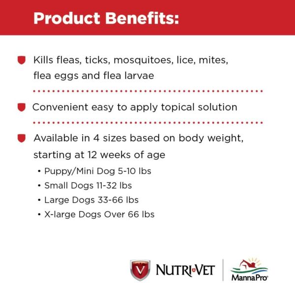 Nutri-Vet Defense Plus Flea & Tick Control for Large Dogs, 33 lb-66 lb, Model: 1030239 - Image 6