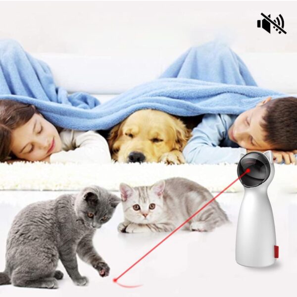 Automatic Cat Laser Toy Interactive Cat Toys for Indoor Cats/Kitty/Dogs (white) - Image 8