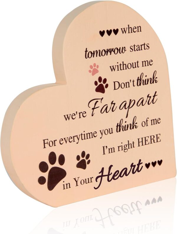 Pet Memorial Gifts Bereavement Remembrance Gifts for Loss of Dog Cat Sympathy Condolence Gifts (Wood)