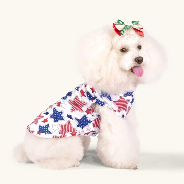 CuteBone 4th of July Dog Shirts 2-Pack Soft Pet Clothes Breathable Summer Vest for Small Puppy and Stretchy Cat Apparel 2BX13M - Image 9