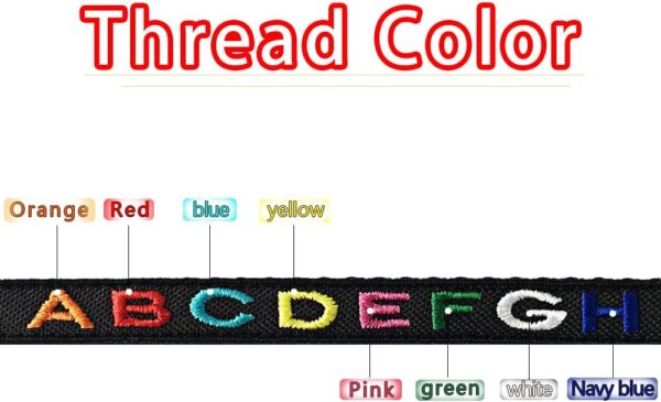 Personalized Nylon Cat Collar Breakaway with Bell - Custom Embroidered Text ID Collars with Pet Name and Phone Number - Image 5