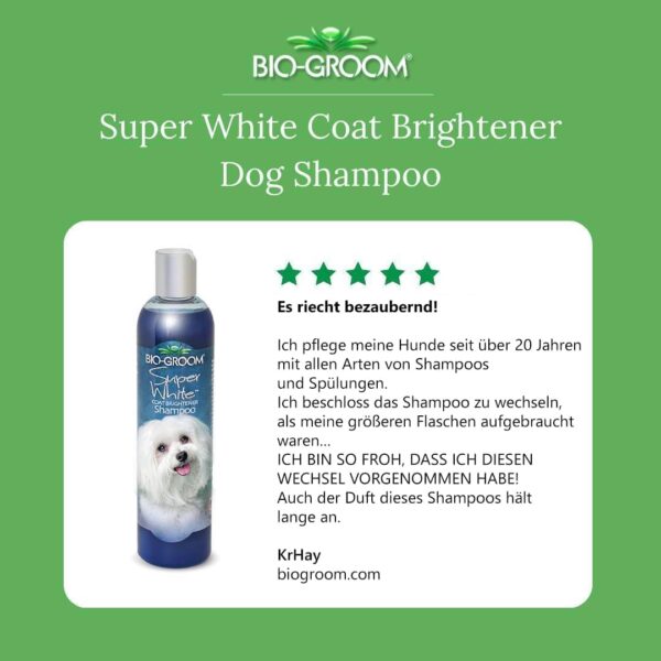 Bio-Groom Super Whitening Dog Shampoo – Whitening Pet Shampoo, Dog Bathing Supplies, Puppy Wash, Dog Grooming Supplies, Cruelty-Free – 12 fl oz 1-Pack - Image 7